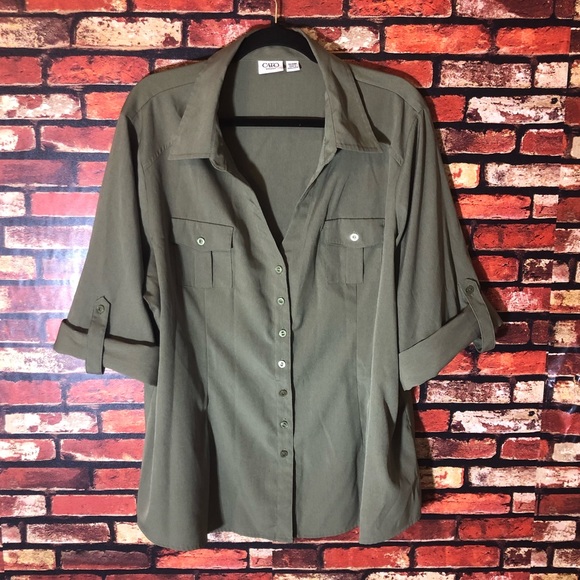Cato Tops - 5/$25🖤 22/24W Green Cato Blouse